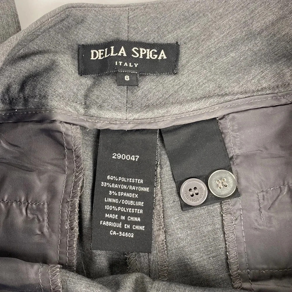 Gray mid rise slacks trouser straight leg formal office dress pants size6 - Picture 5 of 14